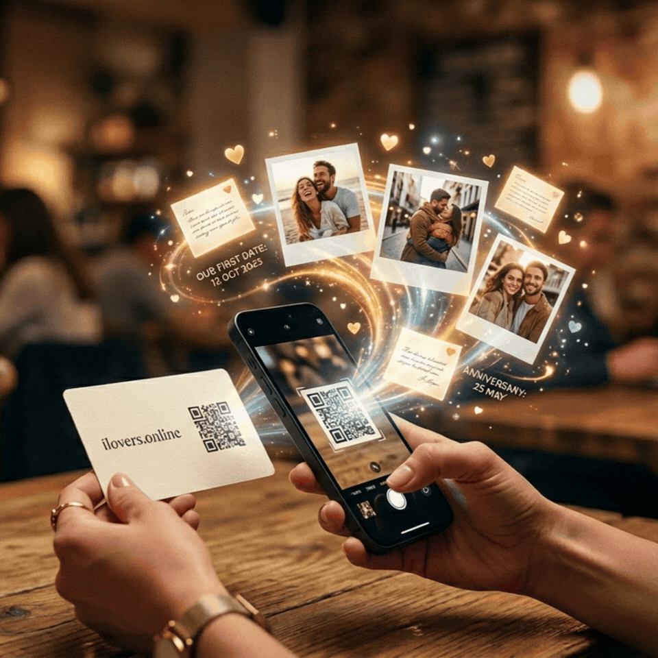 Demonstração da carta de amor digital com QR Code